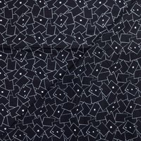 Twill 100% viscose – Cartes à jouer fond noir