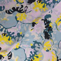 Crêpe de chine 100% soie - Motif abstrait pastel