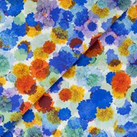 Promotion Tissus de rêve 14% de réduction sur la popeline coton fleurs bleues