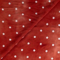 Promotion Tissus de rêve 29% de réduction sur crêpon viscose tie and dye terracotta fleuri