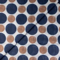 Promotion Tissus de rêve 30% de réduction sur voile de lin et coton à pois marron