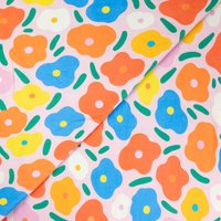 Promotion Tissus de rêve 29% sur jersey viscose élasthanne fleuri rose