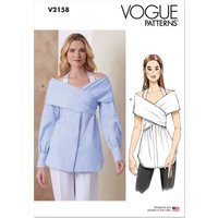 Patron Vogue n°2158 – Haut drapé épaules dénudées – G6 (44-54)