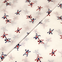 Popeline 100% coton brodé - Love