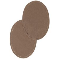Renforts coudes et genoux imitation daim à coudre (9,5 cm x 14 cm, Beige)