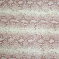 Tissu Satin de Soie imprimé serpent rose coté mat