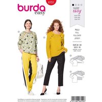 Patron Burda 6151 - Sweater à manches raglan orné de boutons ou d'un passepoi