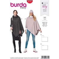 Patron Burda 6175 - Cape rectangulaire à col roulé
