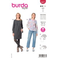 Patron Burda 6077 - Robe et blouse dans une coupe droite avec poignets