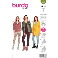 Patron Burda 6088- Vestes, manteau – sportifs avec fermeture à glissière