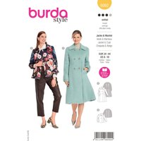 Patron Burda 6092 - Manteau, veste – double boutonnage avec grand col