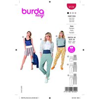 Patron Burda 6124 - Pantalon à large ceinture en tricot