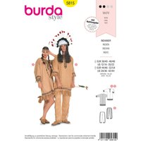 Patron Burda Carnaval 5815 - Déguisement indien Homme et Femme