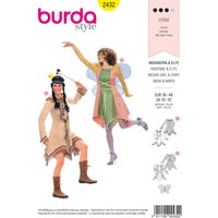 Patron Burda Carnaval 2432 - Déguisement indienne et elfe Femme