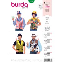 Patron Burda Carnaval 2434 - Déguisement Gilets Homme