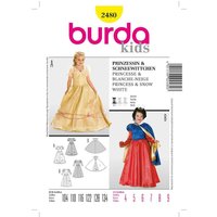 Patron Burda Carnaval 2480 - Déguisement Historique Princesse et Blanche - Neige enfant