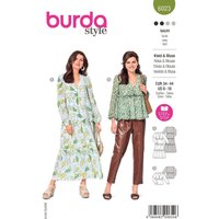 Patron Burda 6023 - Robes et blouses encolure V avec boutons