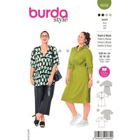 Patron Burda 6038 - Robe chemise ou chemise avec fermeture à glissière au devant