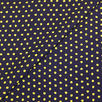 Javanaise imprimée à pois tachetés - Pois jaune fond marine