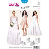 Patron Burda 6776 - Robe de mariée et robe de soirée