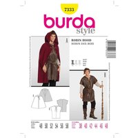 Patron Burda Carnaval 7333 - Déguisement Historique Robin des bois Homme