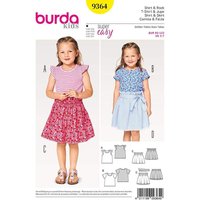 Patron Burda Kids 9364 - T-shirt et jupe