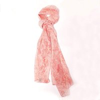 Foulard 100% soie - Reptile serpent rose