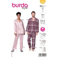 Patron Burda 5956 - Pyjama UNISEX classique et confortable pour elle et lui