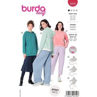 Patron Burda 5979 - Sweat-shirt à capuche décontractés et confortables proposés en trois longueurs