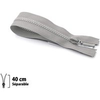 Fermeture Eclair ® injectée grise 40cm