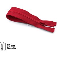 Fermeture Eclair ® injectée rouge 70cm