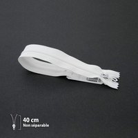 Fermeture Eclair ® spiralée blanche 40cm