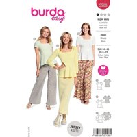Patron Burda 5908 - Blouses, encolure carré
