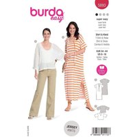 Patron Burda 5893 - Robe et un tee-shirt en tissu mailles