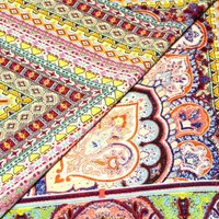 Javanaise imprimée - Mosaïque ethnique rose & jaune