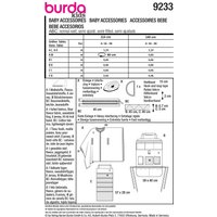 Patron Burda 9233 - Accessoires bébé