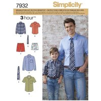 Patron Simplicity 8180.A - Chemise garçon et homme