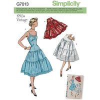 Patron Simplicity 8456.R5 - Robe et jupe vintage