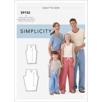 Patron Simplicity 9132.A - Pantalon de Pyjama pour toute la famille