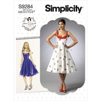 Patron Simplicity 9284.AX5 - Robe Femme avec haut ajusté et décolleté cœur