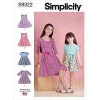 Patron Simplicity 9322.CHJ - Robe Enfant à enfilée