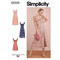 Patron Simplicity 9326.R5 - Robe Femme à bretelles avec haut ajusté
