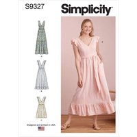 Patron Simplicity 9327.H5 - Robe Femme, décolleté V et bas évasés