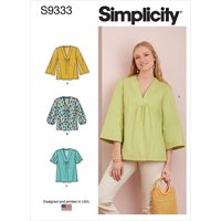 Patron Simplicity 9333.U5 - Top ample avec décolleté V et variations de manches