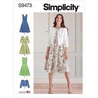 Patron Simplicity S9473.H5 - Robes et veste pour jeunes filles