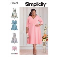 Patron Simplicity S9474.FF - Robes et veste pour dames