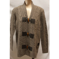 Gilet brandebourg 100% Yak - Taupe (Taille L)