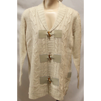 Gilet brandebourg 100% Yak - Écru (Taille L)