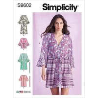 Patron Simplicity S9602.H5 - Caftans et Vestes enveloppantes pour jeunes filles
