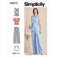 Patron Simplicity S9612.R5 - Hauts, Pantalons et Shorts pour jeunes filles